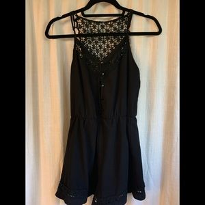 Lulus black lace back romper